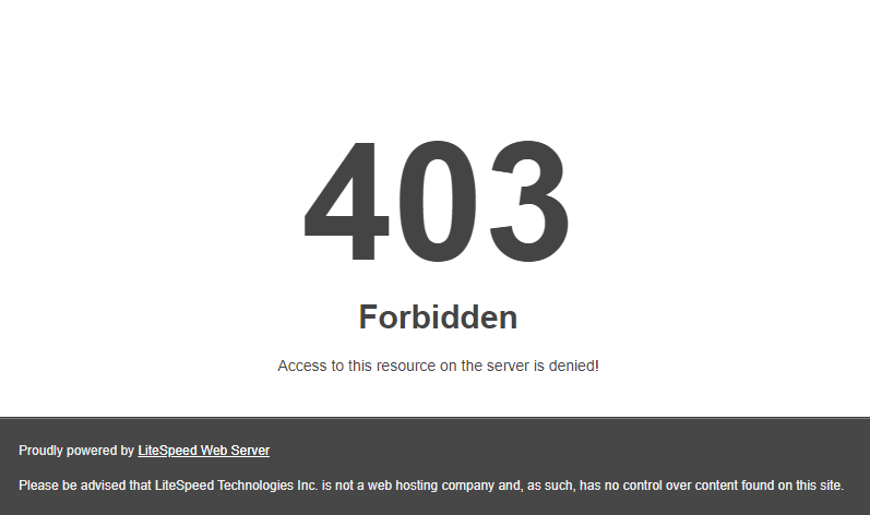403 error solution