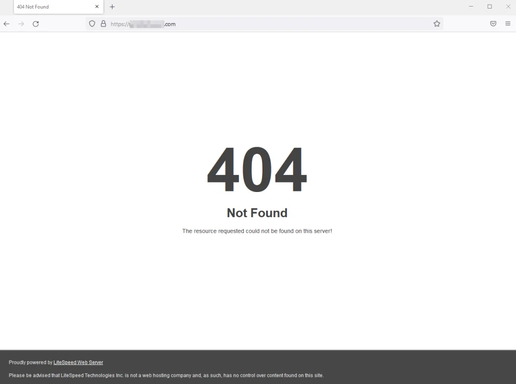 404 Error