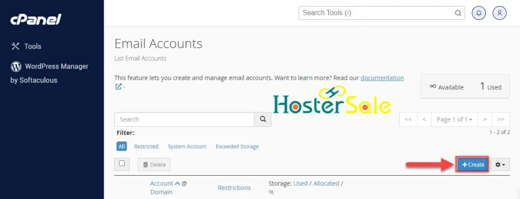 check mailbox in cpanel