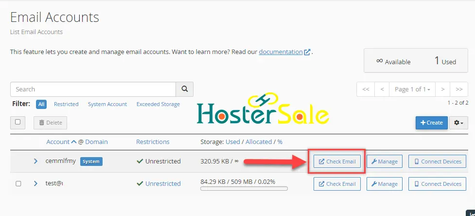 create business email in cpanel