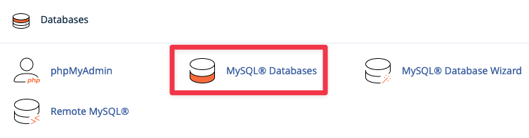 cpanel databases