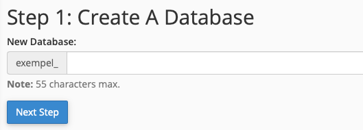 create database in cpanel