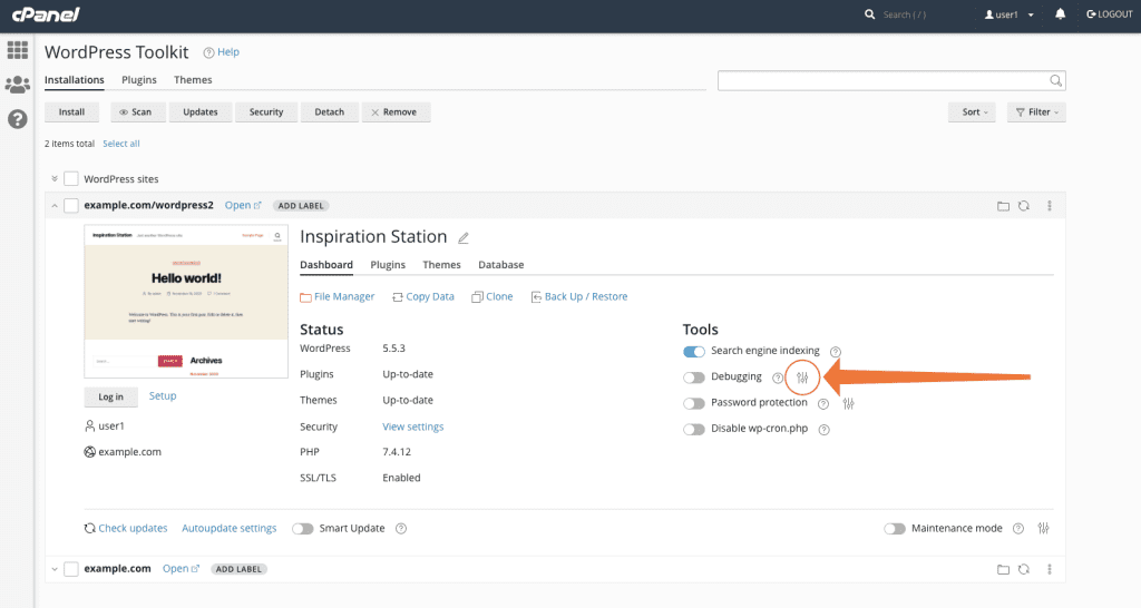 Activating WordPress Debugging Mode