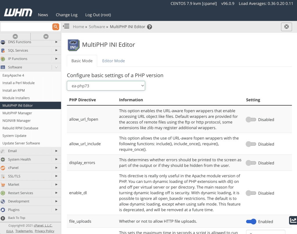 increase PHP Max Upload Size in WHM