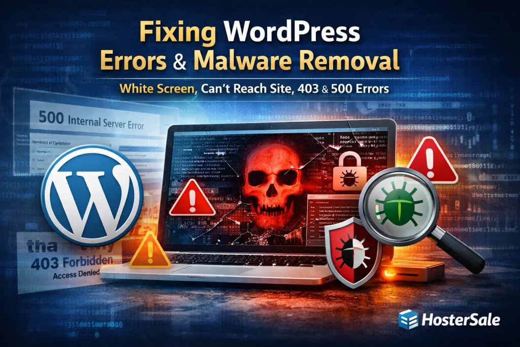 How to Fix WordPress Malware & Common Site Issues (White Screen, Admin Login, 403/500 Errors)