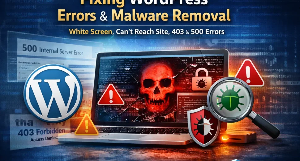 How to Fix WordPress Malware & Common Site Issues (White Screen, Admin Login, 403/500 Errors)